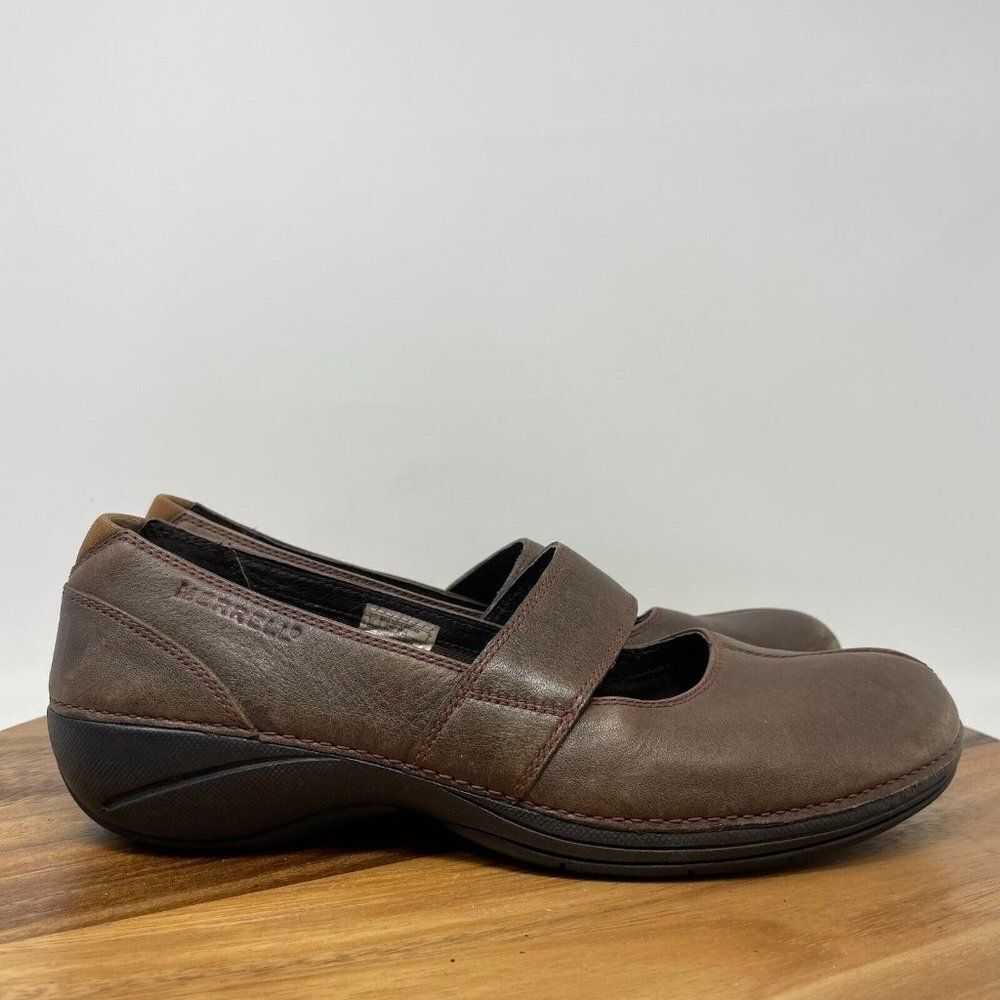 Merrell Shoes Women's Sz 9 Brio Ortholite Split Toe Clog Mary Jane Brown J43440